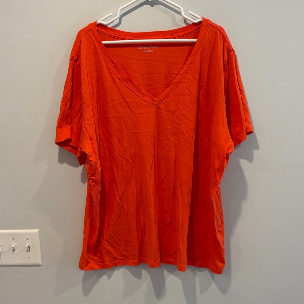 Avanti Women's Bright Orange Short Sleeve Tee